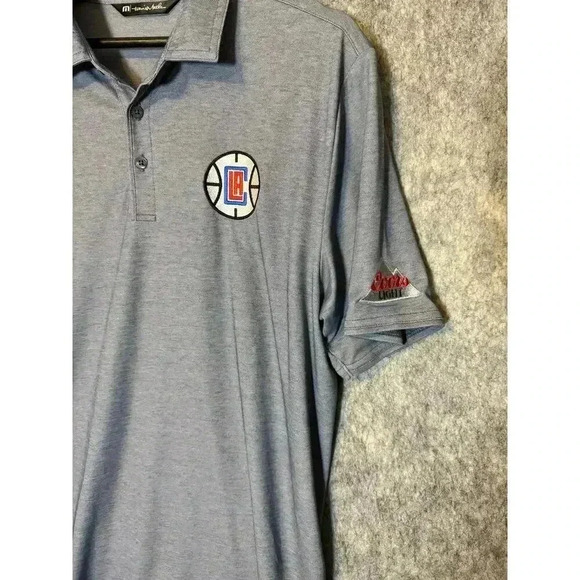 Travis Mathew Los Angeles Clipper Coors Light Gray Polo Large - Picture 2 of 5